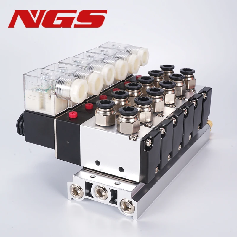 valvula solenoide pneumatica 4v210 08 5 posicoes 12v 05