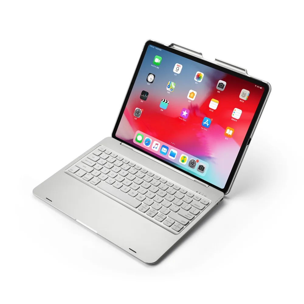 Беспроводной Bluetooth клавиатура чехол для iPad Pro 12,9 дюйма планшет с красочными светодиодный Подсветка