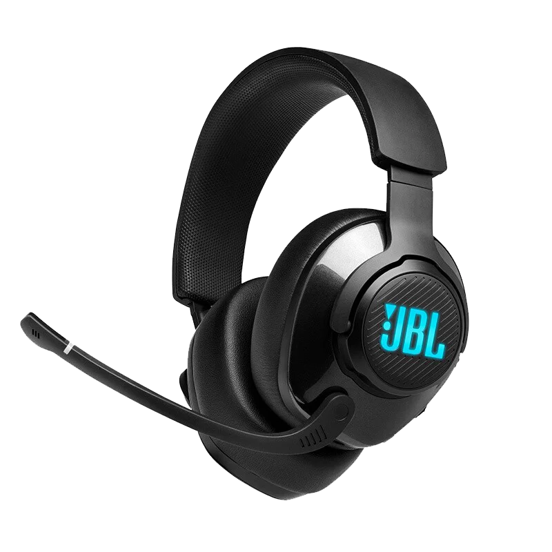 JBL Quantum 400 USB over ear gaming headset with game chat dial