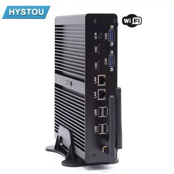 شراءبدون مروحة جزءا لا يتجزأ من الكمبيوتر إنتل برودويل 5th كور I7-5500U 8GB RAM DDR3 المزدوج 4K HDMI يعرض متعدد LAN سطح المكتب كمبيوتر مصغر