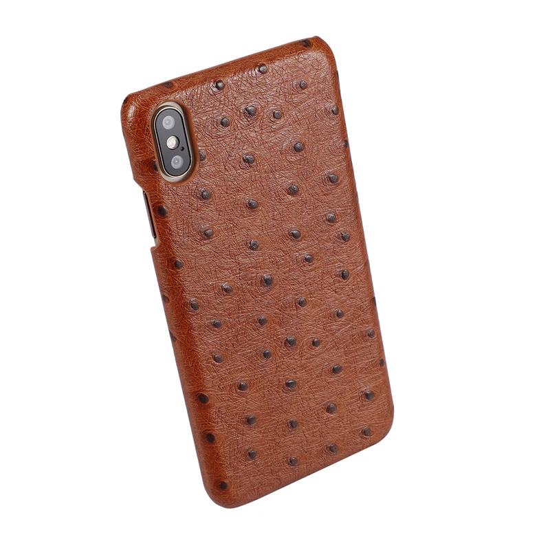 Для iPhone XS XR задняя крышка iPhone7 8 страусиная кожа воловья натуральная кожа чехол для телефона Тонкий Бизнес умный чехол для iPhone XS Max