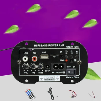 

USB Bluetooth Audio TF Auto Power Amplifier Digital Car Radio Mini 2 Din Subwoofer Stereo Remote Control Bass Hi-Fi