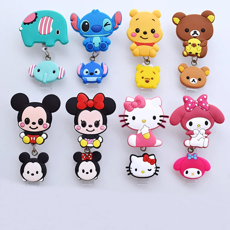 

New Quality Cartoon Retractable Retractable Nurse Badge Reel Clip Cute Cartoon Super Fashion Students ID Card Badge Holder