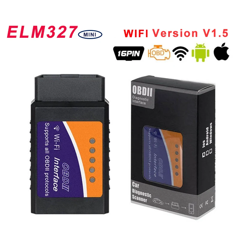 Супер Мини ELM327 v2.1/1,5 Bluetooth/Wifi OBD2 диагностический инструмент ELM 327 OBDII Автомобильный сканер код ридер для Android/IOS/Windows - Цвет: C