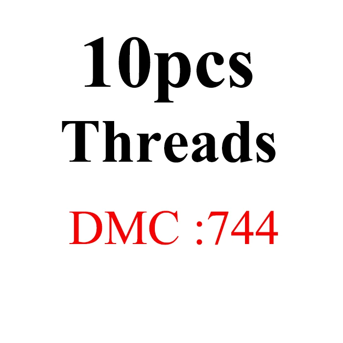 Oneroom DMC многоцветные две этикетки нитки вышивки крестом Хлопок Шитье, моток пряжи вышивка нить наборы 6 - Цвет: 10pcs-DMC744