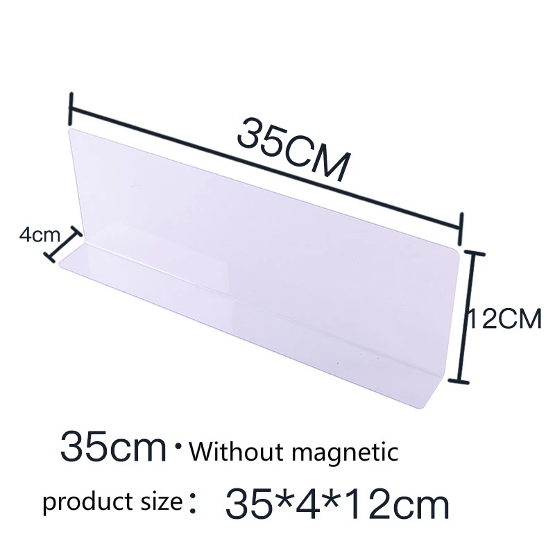 

Plastic PVC Magnetic L-shape Supermarket Shelf Divider Separator For Goods Display