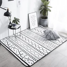 Скандинавский хлопковый крашеный декоративный коврик для двери, спальни, гостиной, богемный тканый ковер для кабинета, дивана, подушка LF972