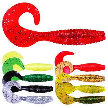 MEGA PROMO ❤️ 10PCS/Bag Fishing Lure60mm Artificial Soft Bait Wobbler Tail Minnow Bait Fishing worm salt smell Bass Crankbait Fishing gear - discount item 2% OFF Sports & Entertainment