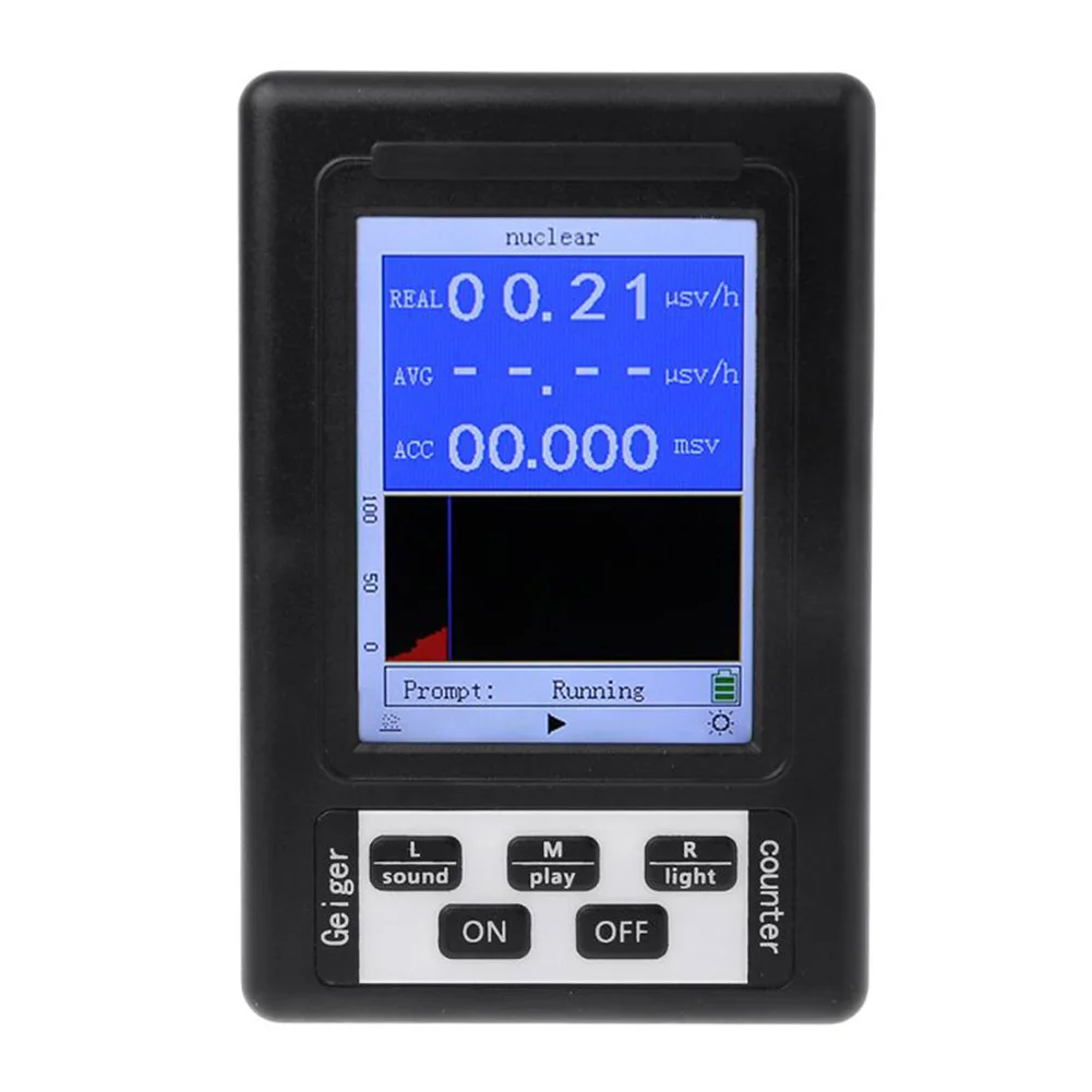 

Geiger Counter Display Screen Professional Personal Nuclear Radiation Detector Dosimeter Hospital Tool Home X-ray Marble Tester
