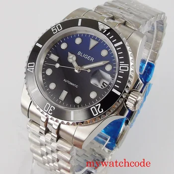 

BLIGER 40mm 24 jewels mechanical automatic men watch NH35 MIYOTA 8215 movement calendar sapphire crystal jubilee strap