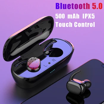 

Y30 TWS Fingerprint Touch Bluetooth 5.0 Earphones Wireless 4D Stereo Headphones Noise Cancelling Gaming Sport Waterproof Headset