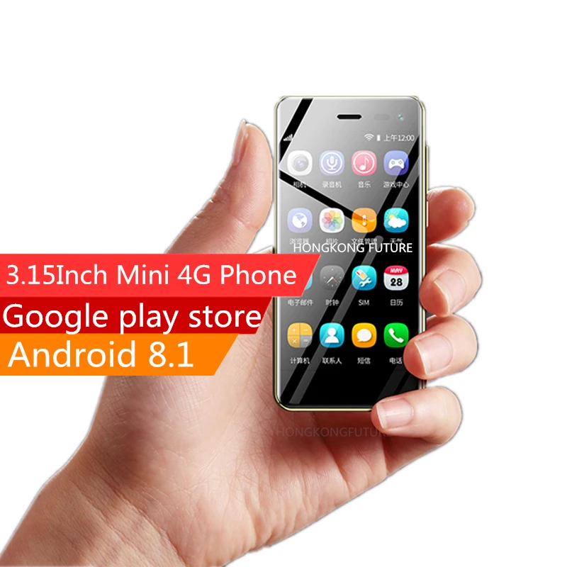 Ulcool U2 Карманный 4G-LTE смартфон 3,15 дюймов Android 8,1 MT6739 четырехъядерный Google Play Store мобильный телефон разблокированный мобильный телефон