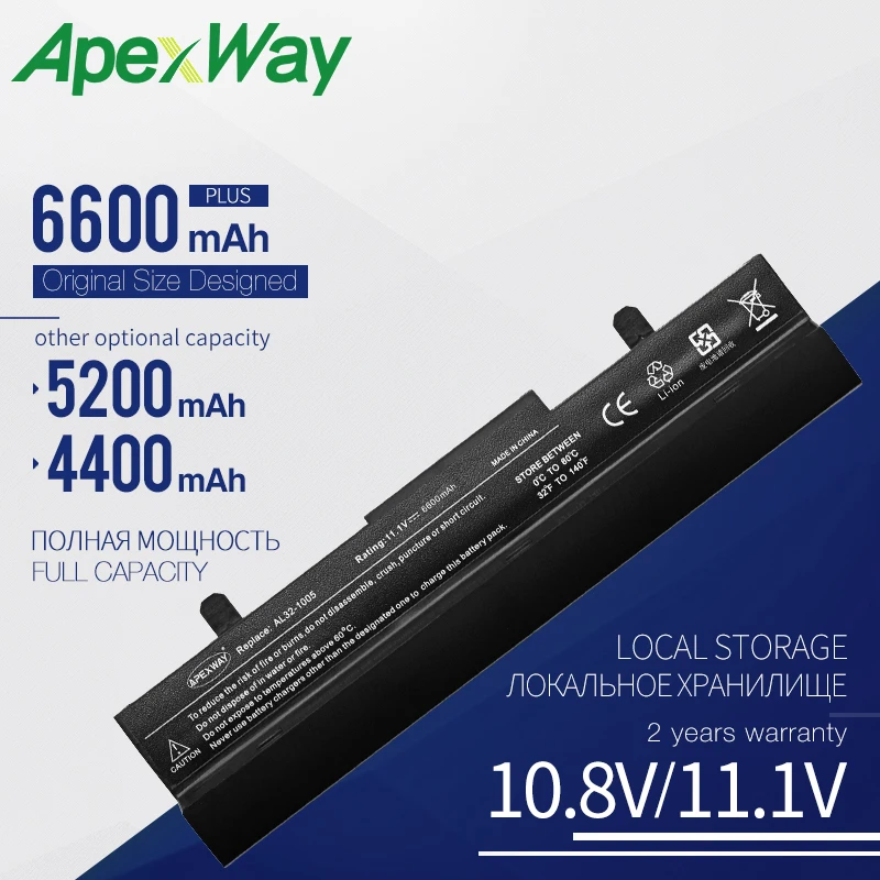 

5200mAh laptop battery for Asus Eee PC 1001px 1001p 1001 1005 1005PEG 1005PR 1005PX AL31-1005 AL32-1005 ML32-1005 PL32-1005