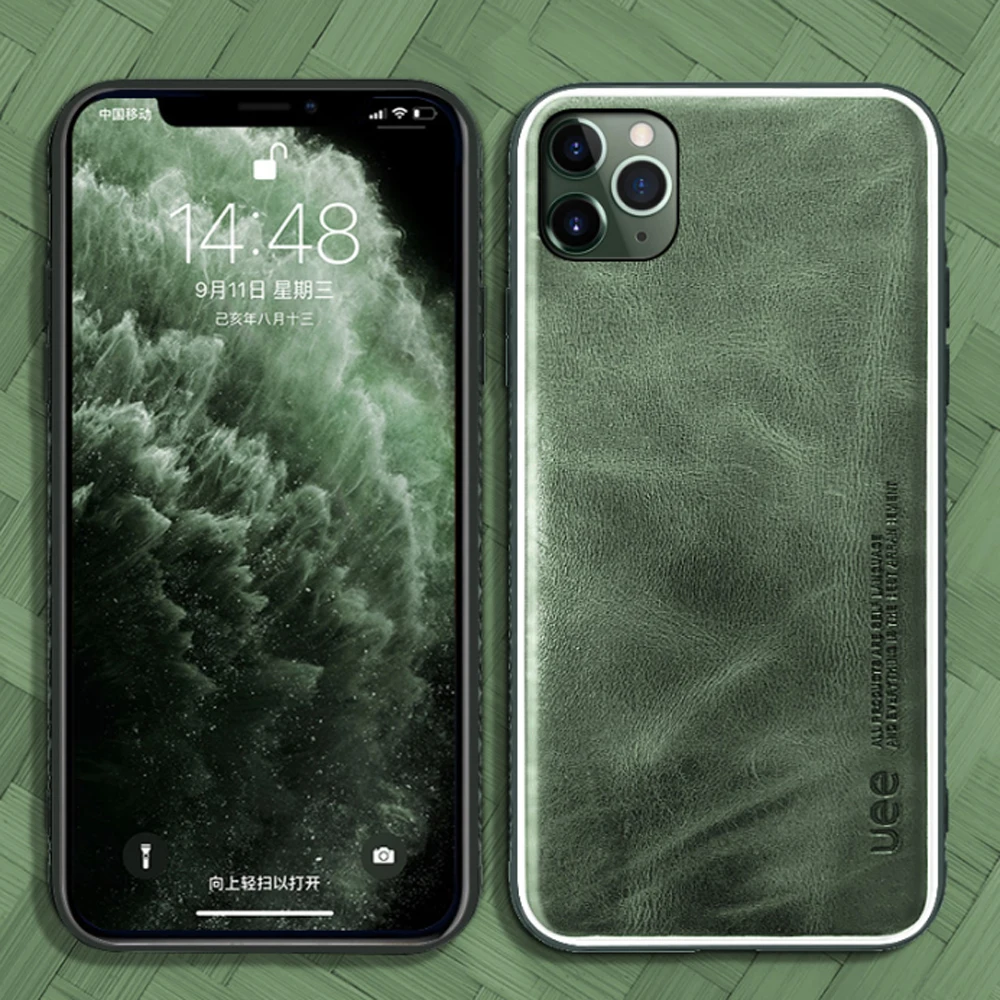 Для iPhone 11 Pro Max 6 5 ''чехол для 8'' ретро кожаный мягкий край Жесткий Чехол 1