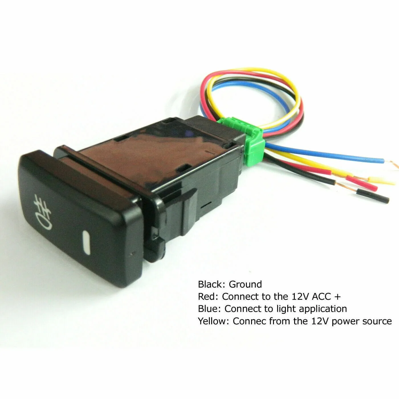 Car Light Switch 12v Led Fog Lamp Dual Push On Off Switch For Toyota