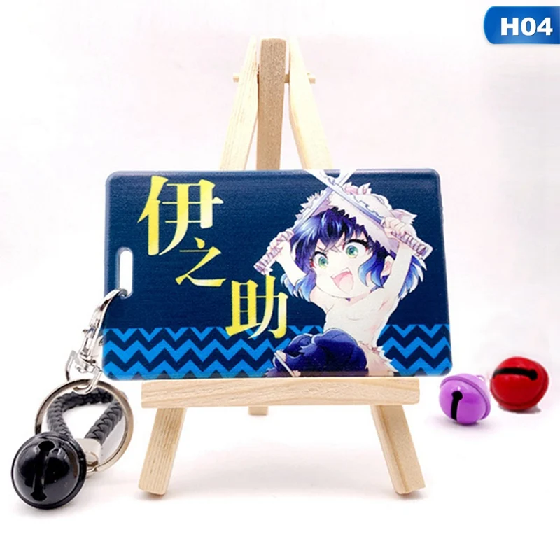 Аниме Demon Slayer: Kimetsu no Yaiba Tanjirou Nezuko акриловый держатель для карт автобусный проездной чехол для визиток брелок сумка Подвеска - Цвет: H04