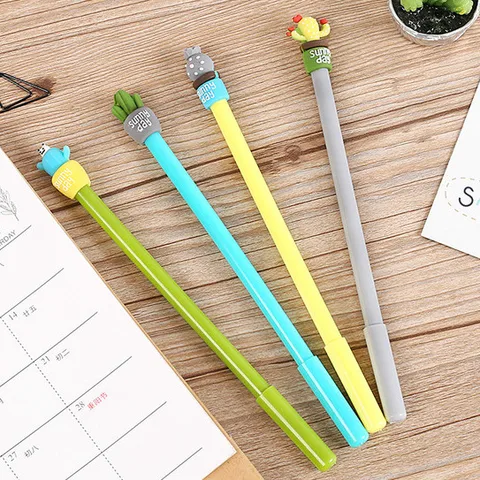 1Pcs Cactus Party Favors Color Bracelet Design Ball Point Pen Funny Gifts Kids' Toy Wrist Ball Pen Office&study Flexible Pen