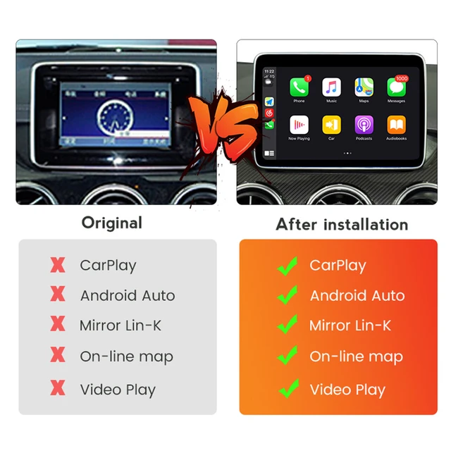 Wireless Apple CarPlay Android Auto For Mercedes Benz E Class W207 C207  A207 Two-door Coupe Android Multimedia Interface Box - AliExpress