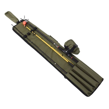 

SEWS-Newest Foldable Fishing Rod Bag High Capacity Fishing Pole Reel Lure Tackle Tools Storage Case
