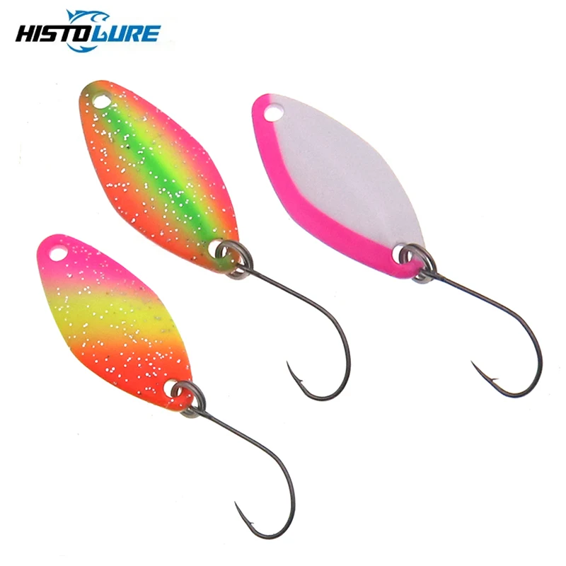 HISTOLURE 1pcs 1.8g 26mm micro colorful spoons trout spoon lures