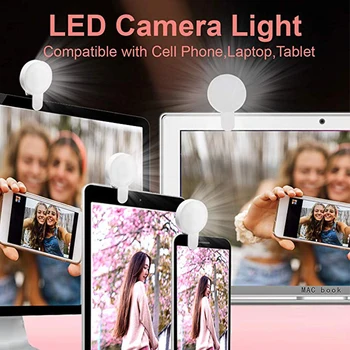 Telefon komórkowy LED Selfie lampa pierścieniowa przenośne koło fotografia klip światło piękno wypełnić lampę na aparat w telefonie komórkowym tanie i dobre opinie centechia clip CN (pochodzenie)