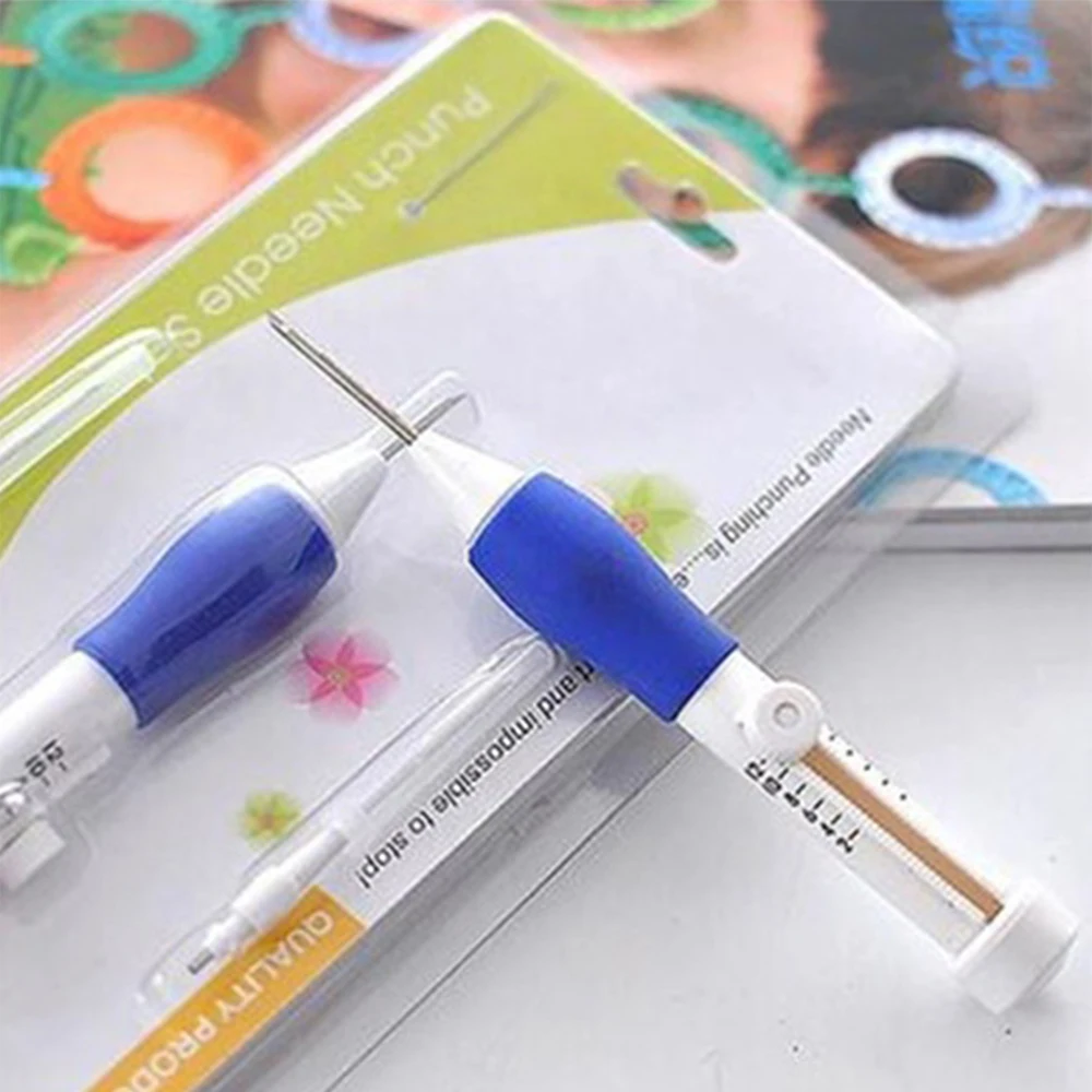 Magic Embroidery Pen 1.3 mm 1.6mm 2.2mm Textiles Linens Cross Stitch Punch Needle Diy 6Pcs/Set Crafts Stitching Embroidery Tool