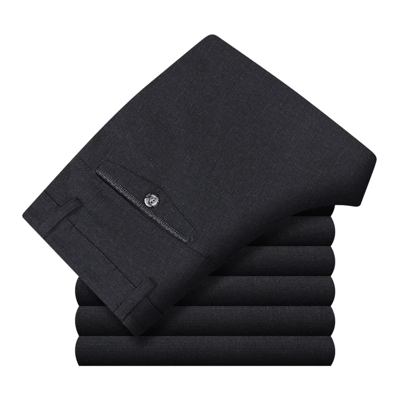 

Mens Corduroy Thicken Casual Long For Male Straight Trousers Winter Men's Suit Pants Large Size