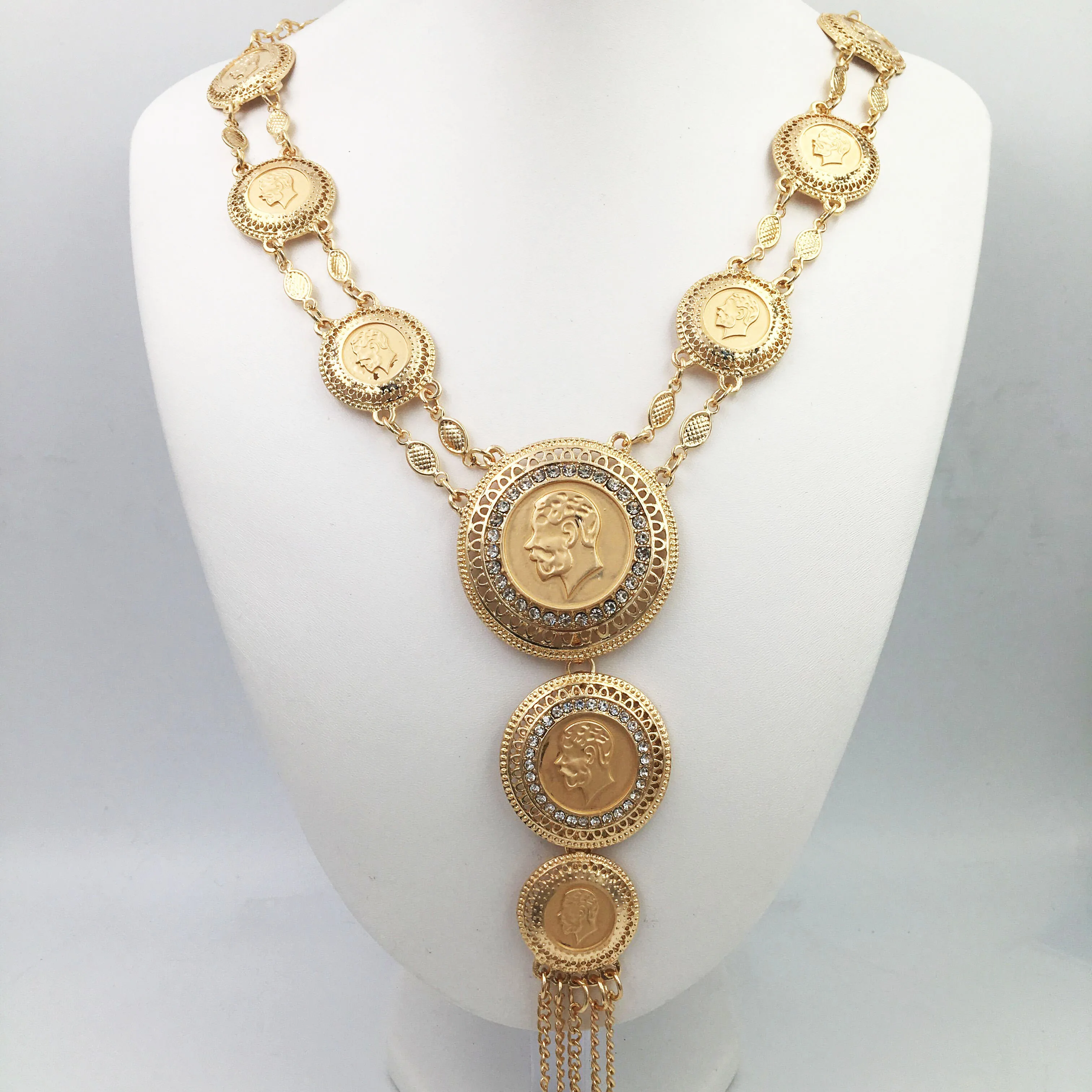 Новая модная Бижутерия Оптом набор ярче Дубай золотые украшения для женщин