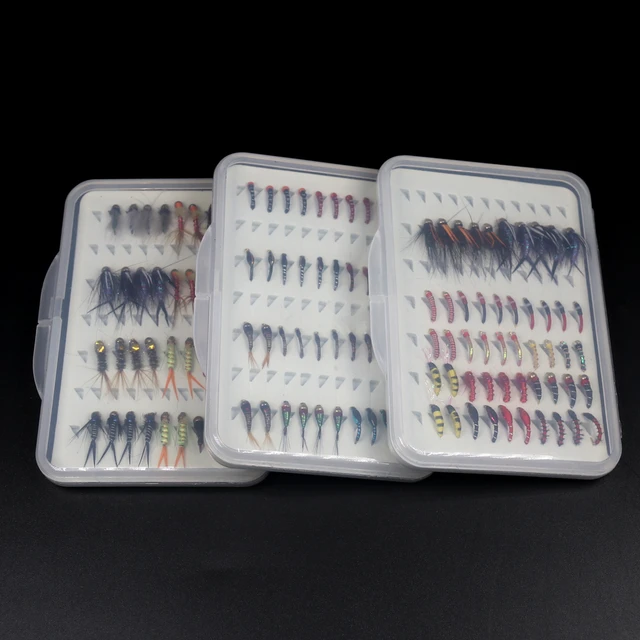 40PCS/Box Fishing Fly Set Stonefly Buzzers Beadhead Nymphs Epoxy