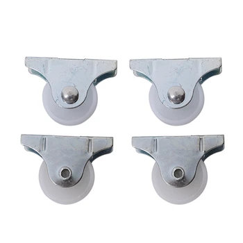 

AYHF-4 Pcs White Plastic 25mm Diameter Furniture Replacement Caster Wheel