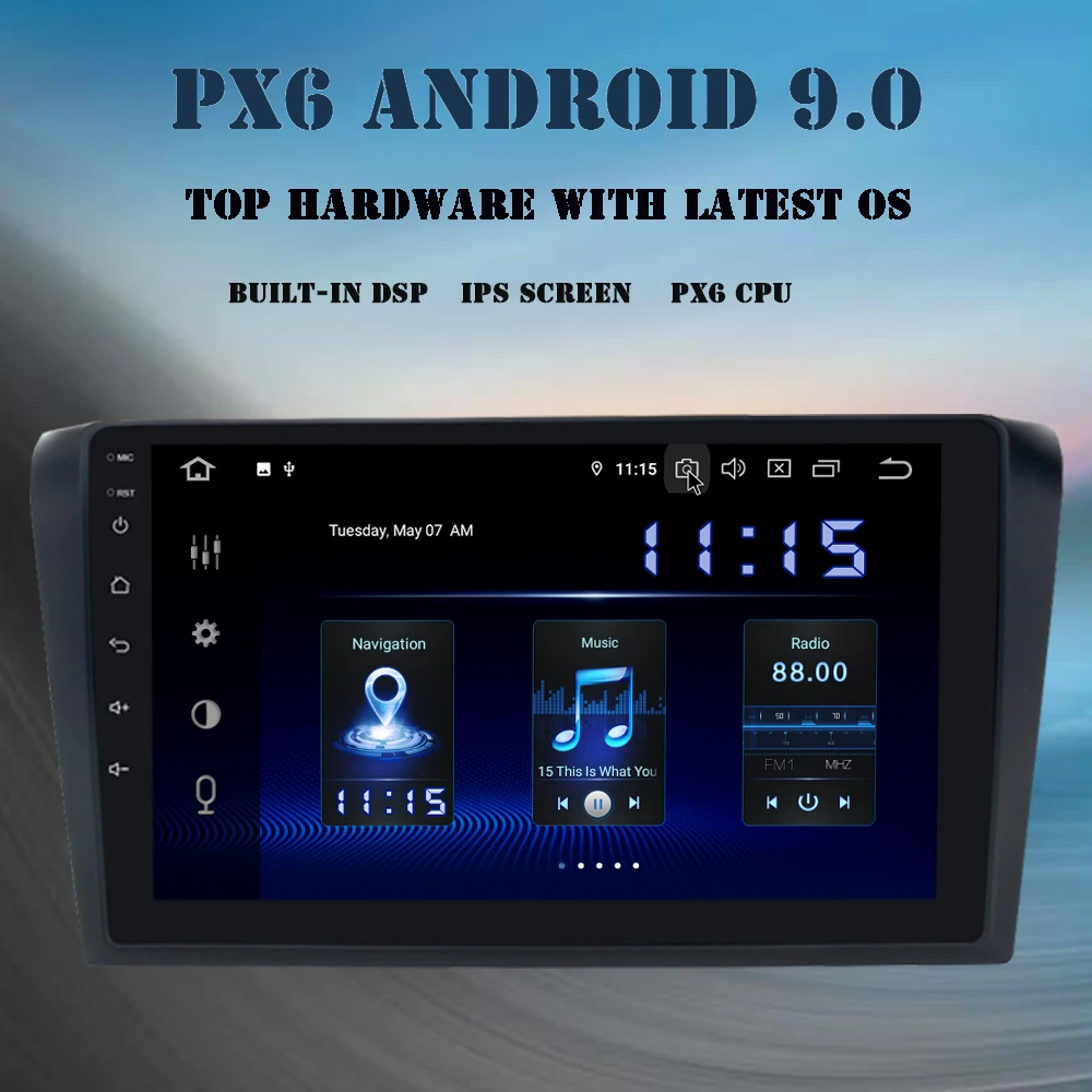 Автомобильный 1 din Android 9,0 мультимедийный плеер для Mazda 3 M3 2006-2012 Авторадио Стерео встроенный DSP HDMI выход " ips gps навигация