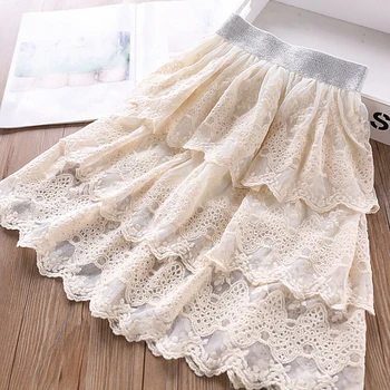 

5220 Princess Lace Embroidery Kid Skirt A-line Baby Girl Skirt 2020 New Summer Children Clothes Wholesale Baby Girls Clothes Lot