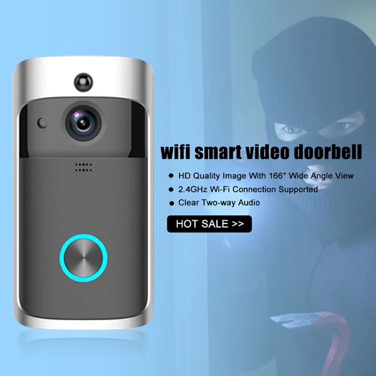 Wireless WiFi Video Doorbell Smart Phone Door Ring Security Camera Bell Intercom