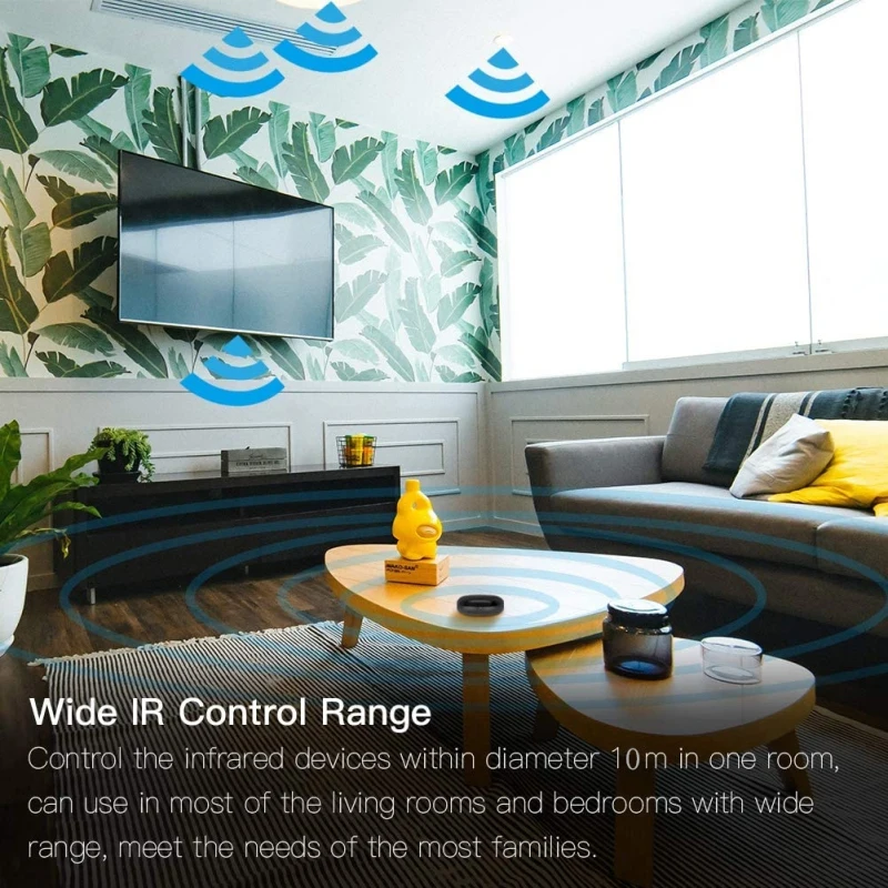 Aubess Tuya Smart Life WiFi IR Universal Infrared Remote Controller For Air Conditioner TV, Smart Home For Alexa Google Home