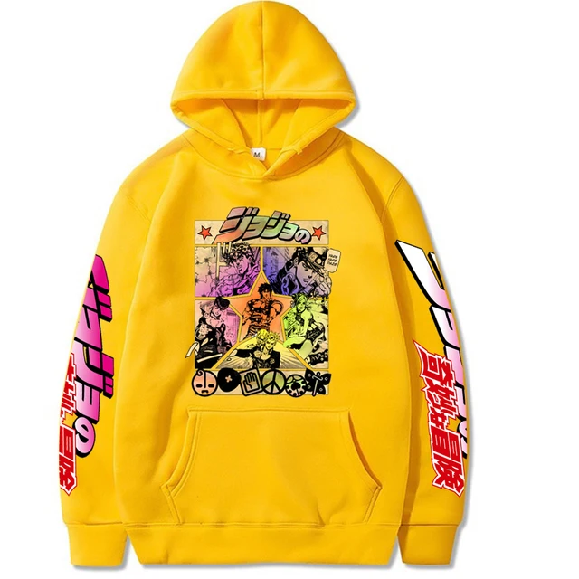 2021 Harajuku JOJO s Bizarre Adventure Unisex Hoodies Japanese Anime JOJO Printed Men s Hoodie Streetwear