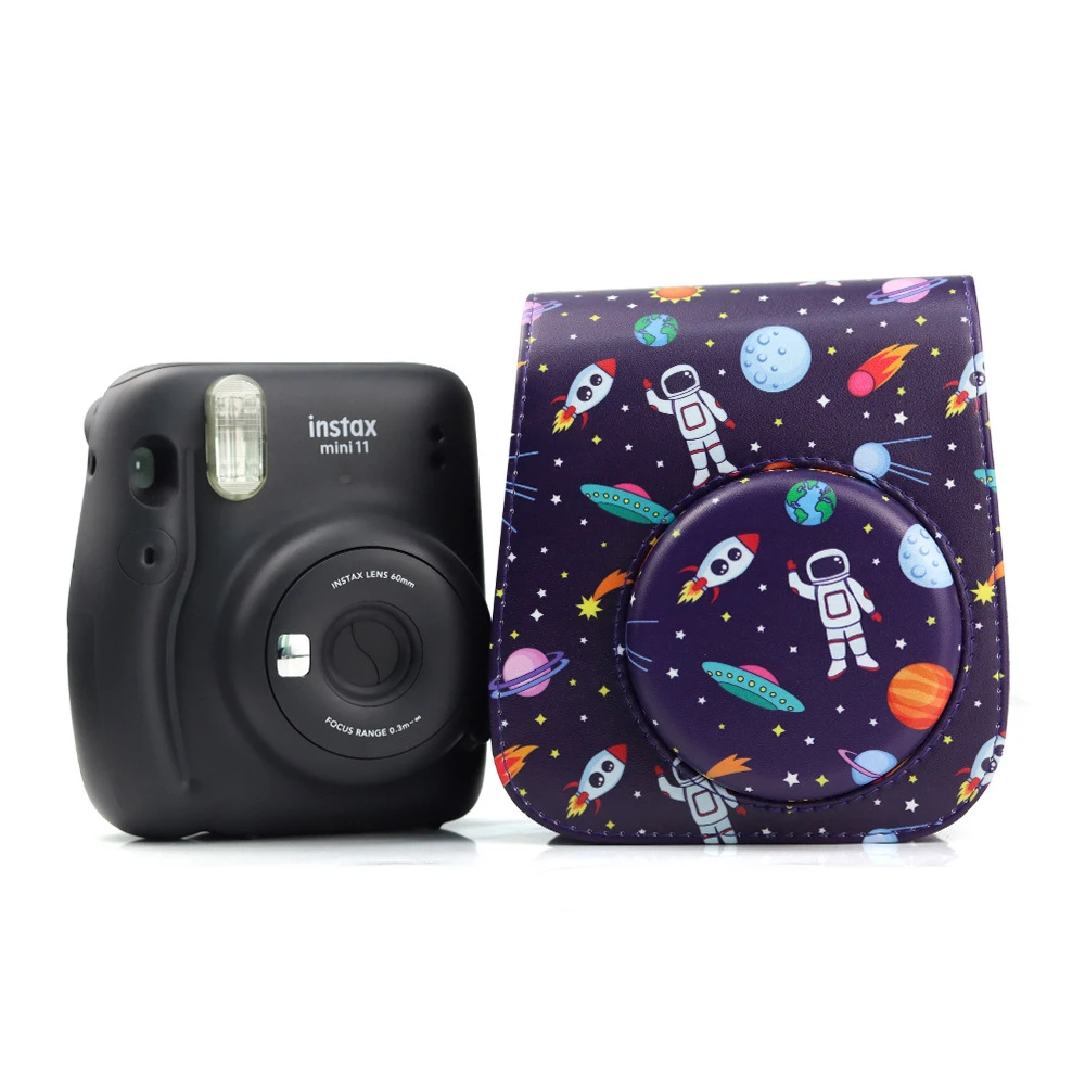 For Polaroid Camera Fuji Fujifilm Instax Mini 11/9/8/8+ Cute Spaceman Astronaut Pu Leather