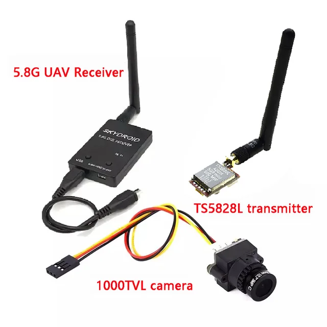 5.8G FPV Receiver UVC Video Downlink OTG VR Android Phone TS5828L  40CH 600mW Wireless AV Transmitter 1000TV Camera