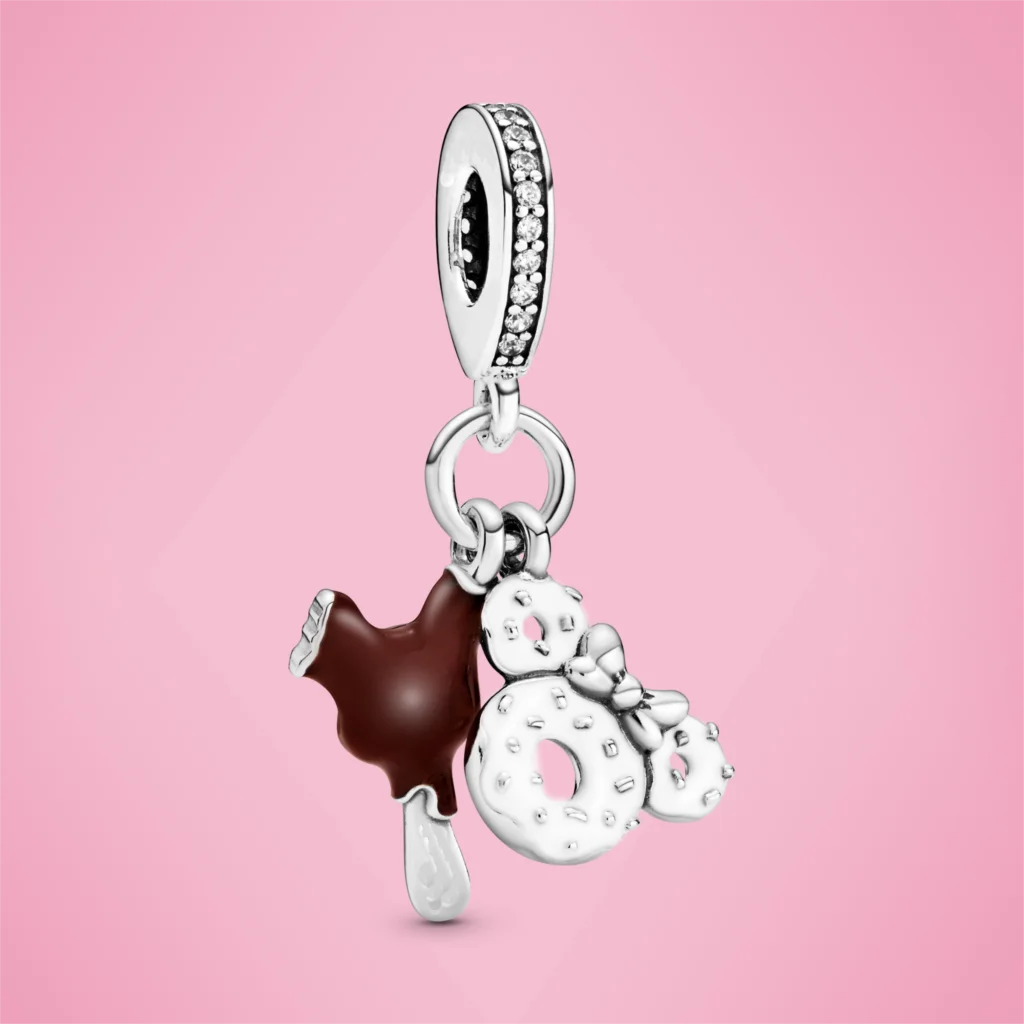 2020 New 925 Sterling Silver Ice Cream Donut Dangle Charm Beads Fit Original Pandora Bracelets Brand Jewelry Gift | Украшения и