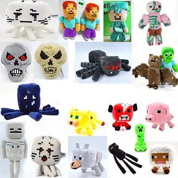 

15cm Minecrafted Stuffed Plush Toys Doll Animal Zombie Bat Squid Mooshroom Enderman Ocelot Pig Baby Sheep Toy For Children Gifts