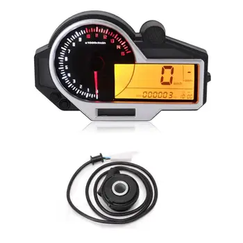 

N 1-6 Digital Motorcycle LCD Speedometer Odometer Tachometer Instrument w/Sensor Backlight Motorcycle Odometer