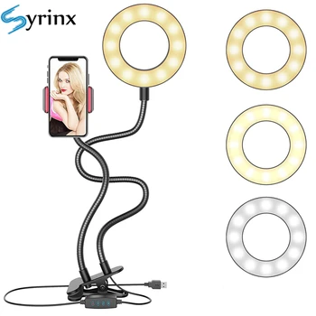 Günstig Handy Mobile Halter Für Youtube Live-Stream Make-Up Kamera Lampe Für IPhone Android Foto Studio Selfie LED Ring Licht Stehen