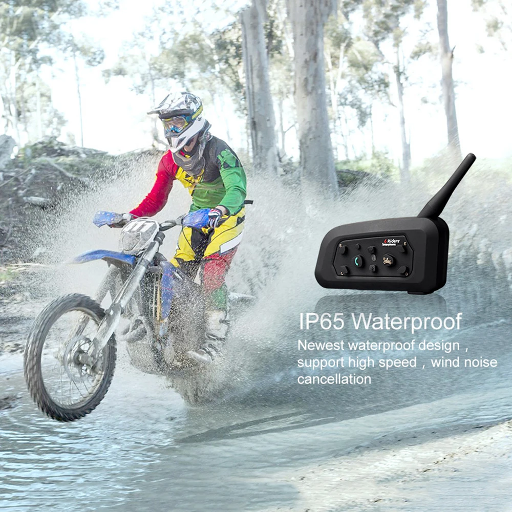 Мотоциклетный шлем Bluetooth 3,0 V6 1200M 6 Rider Беспроводная рация CSR BC5 аксессуары для украшения мотоцикла зарядное устройство кабель