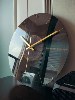 

Silent Hanging Clock Living Room Quartz Clock Home Clock Creative Fashion Modern Simple Atmosphere Art Light Luxury wall clock