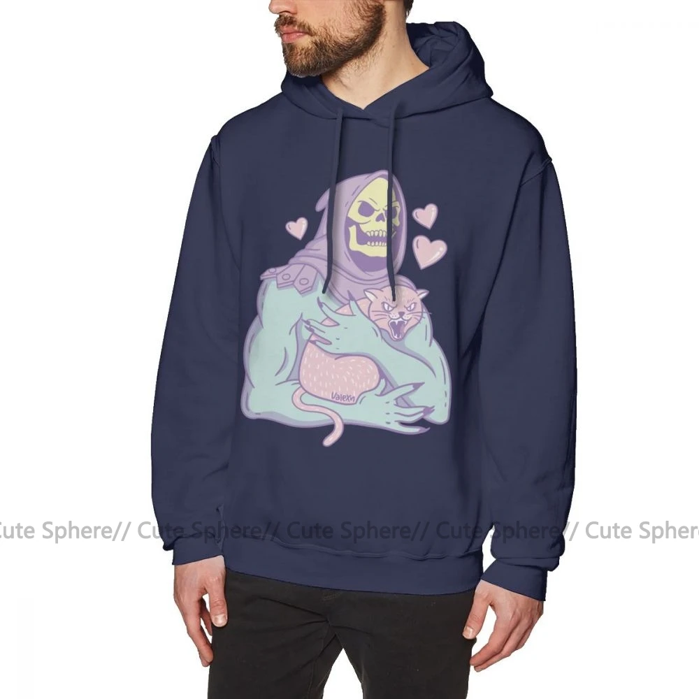 Мастера Вселенной Толстовка Skeletor S cat толстовки открытый красный пуловер Толстовка мужская больше размера хлопок длинные популярные толстовки - Цвет: Navy Blue