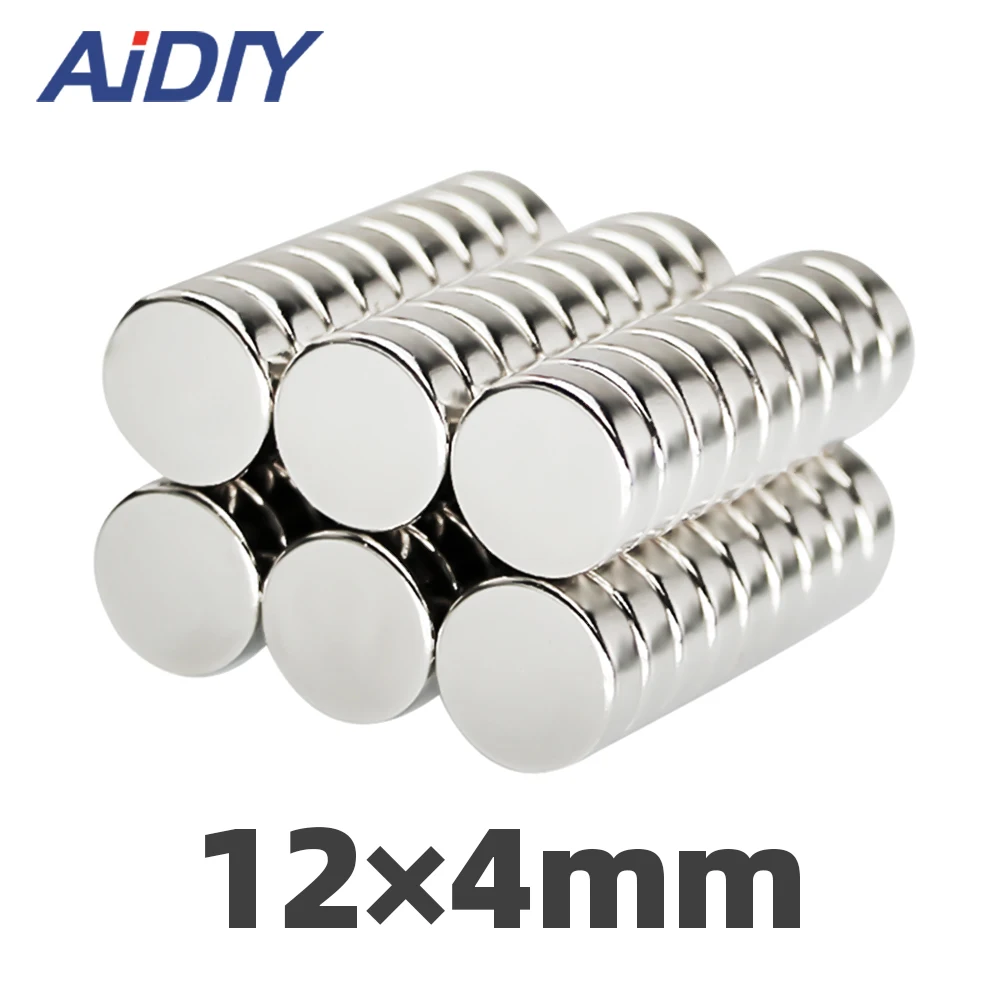 

AI DIY 5/10Pcs N35 12 x 4mm Neodymium Magnet Sheet Super Strong Round Rare Earth Magnets Set For Fridge Crafts Disc 12 * 4mm