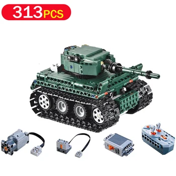 

313Pcs High Quality Electric Remote Control Series Building Blocks Military Technology Tank Mini model Bricks Toys Kids Gifts
