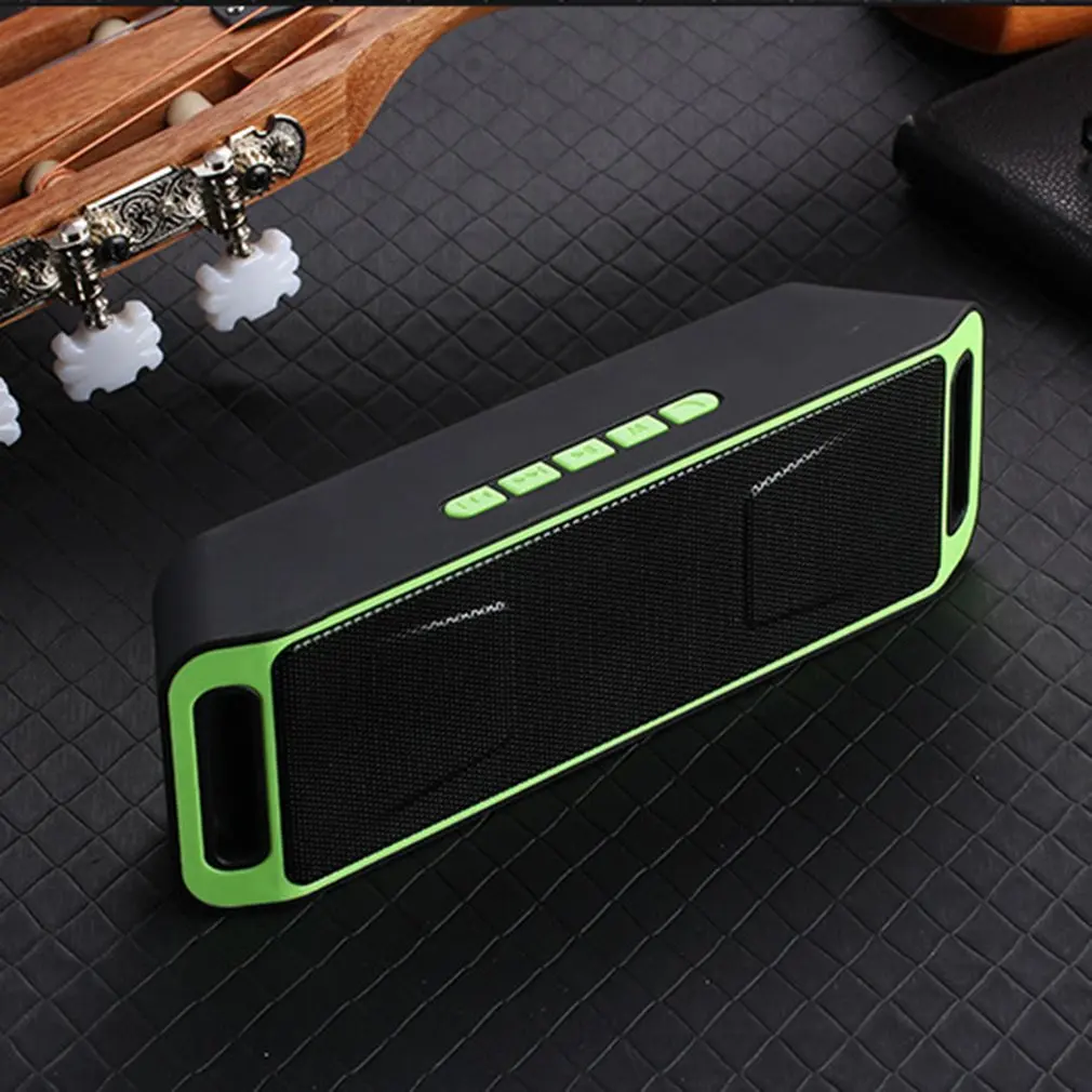 Зеленая трава Портативный Bluetooth 5,1 динамик стерео сабвуфер колонки динамик s USB mp3 TF fm-радио Встроенный микрофон звукозаменитель SC208 радио бар - Цвет: Зеленая трава