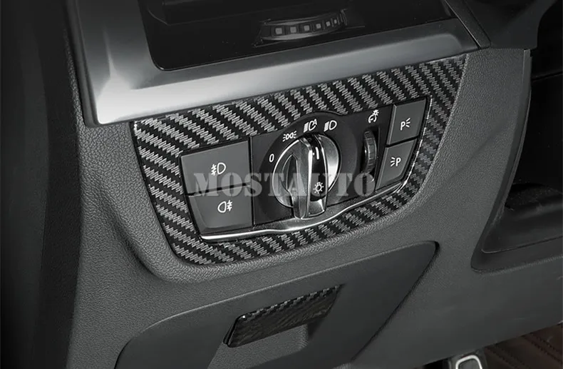 Накладка на кнопку переключателя фары из углеродного волокна для BMW X3 G01 X4 G02 2018 2020