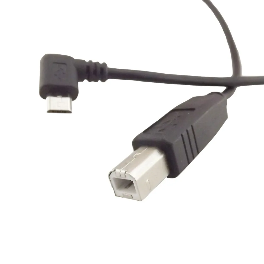 1х USB 2,0 B штекер к USB Micro 5 Pin штекер прямоугольный кабель переходника 25 см