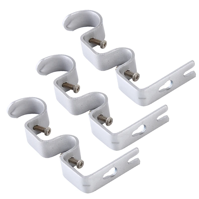 3pcs Adjustable Curtain Holder Bracket Iron Universal Curtain Drapery Rod Bracket For Home Hotel Accessories